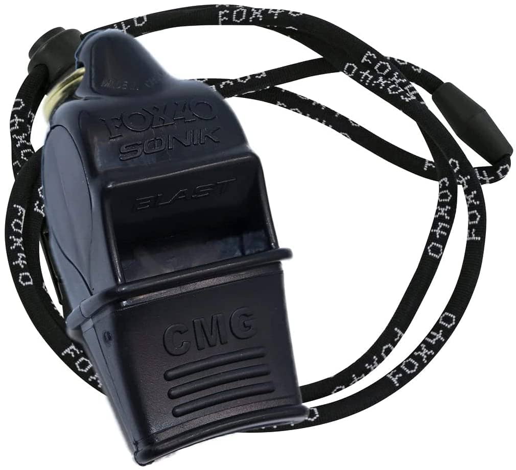 Fox 40 Sonik Blast CMG Official Whistle with Break Away Lanyard